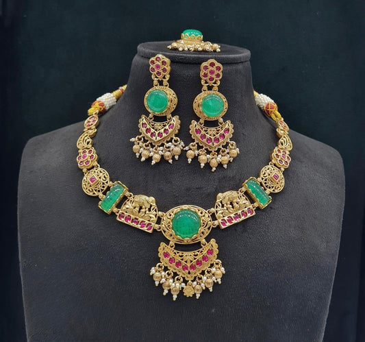 Heritage Necklace 06218 - KRISHNA'S SWETA JEWELLERY