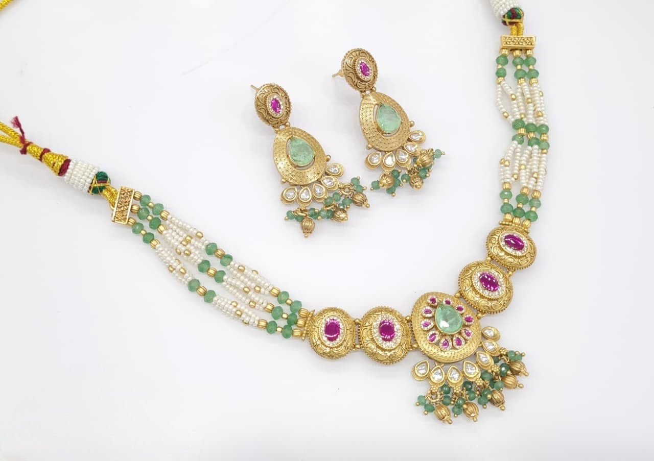 Heritage Necklace 06219 - KRISHNA'S SWETA JEWELLERY