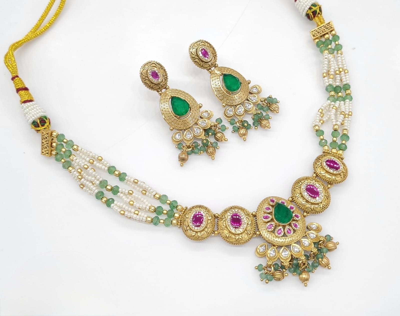 Heritage Necklace 06219 - KRISHNA'S SWETA JEWELLERY