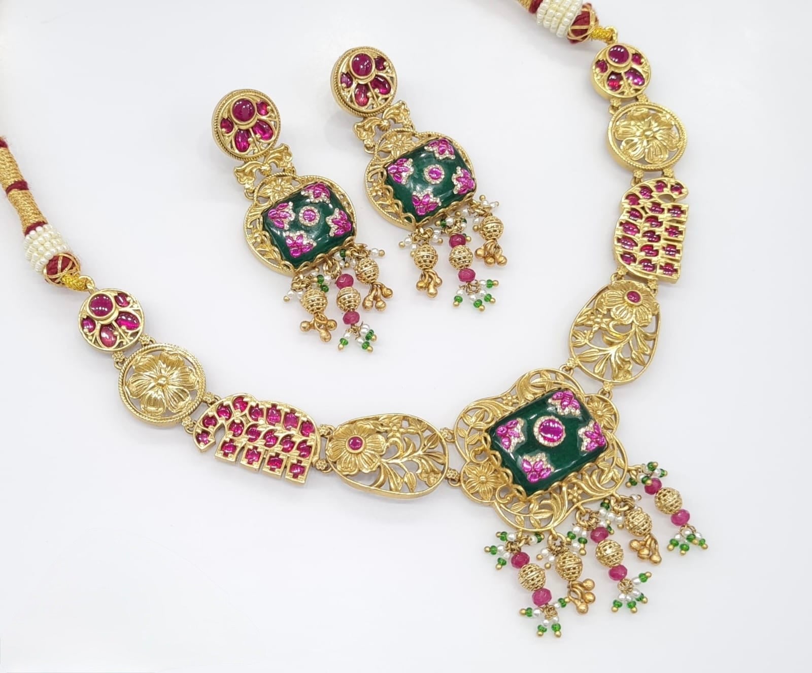 Heritage Necklace 06220 - KRISHNA'S SWETA JEWELLERY