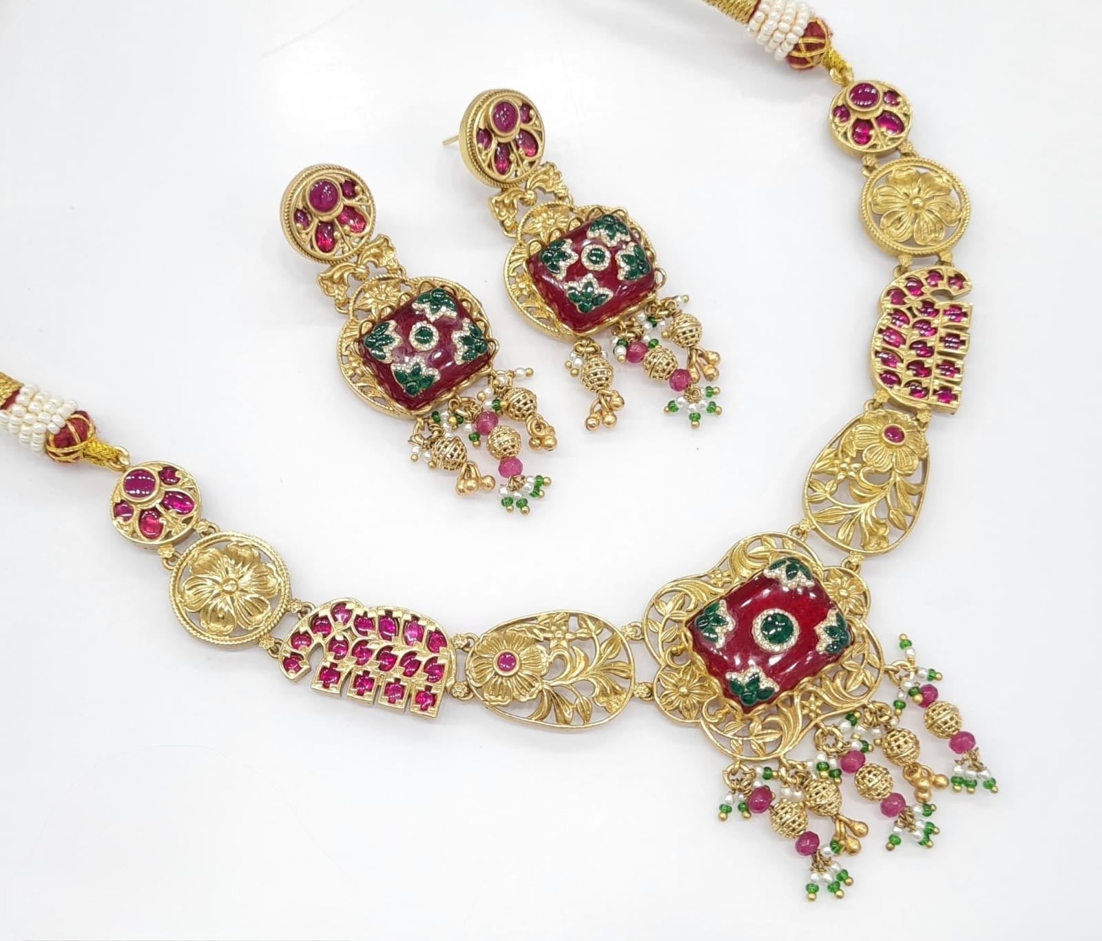 Heritage Necklace 06220 - KRISHNA'S SWETA JEWELLERY