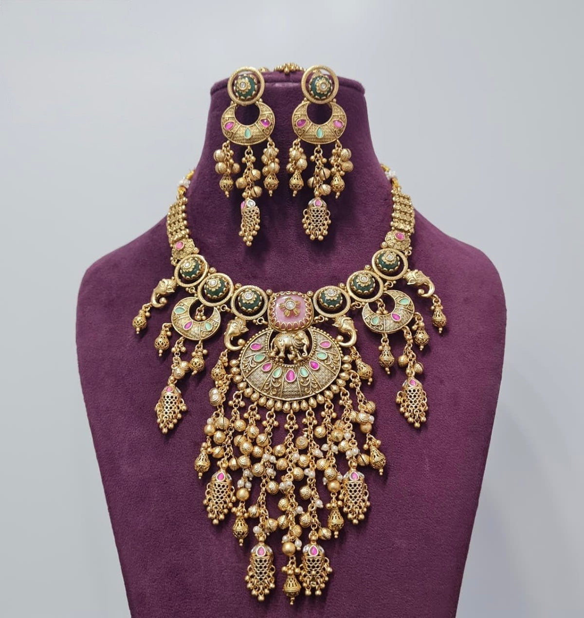 Heritage Necklace 07434 - KRISHNA'S SWETA JEWELLERY