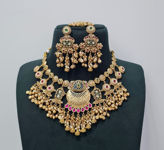 Heritage Necklace 07474 - KRISHNA'S SWETA JEWELLERY