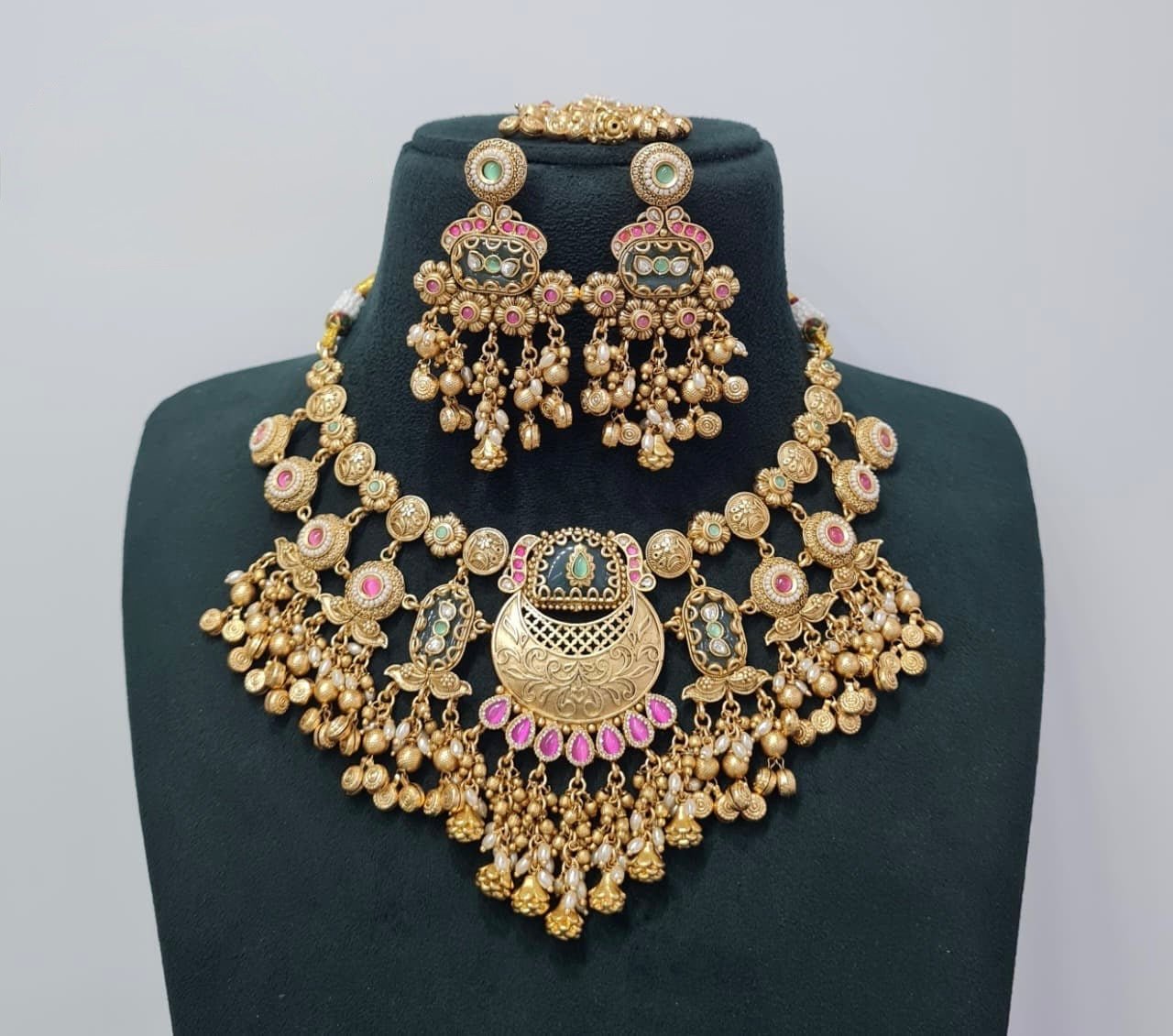 Heritage Necklace 07474 - KRISHNA'S SWETA JEWELLERY