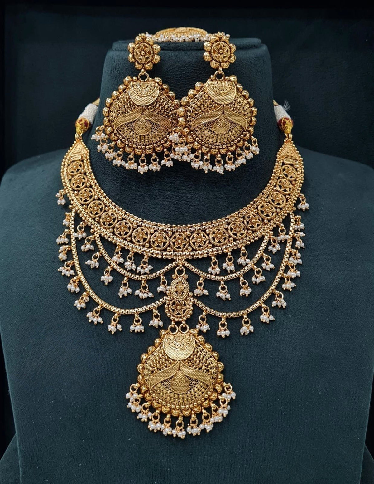 Heritage Necklace 07500 - KRISHNA'S SWETA JEWELLERY