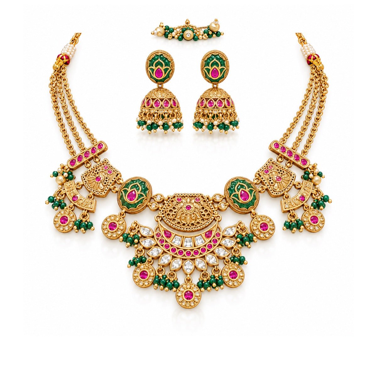 Heritage Necklace 08290 - Krishna's Sweta Jewellery
