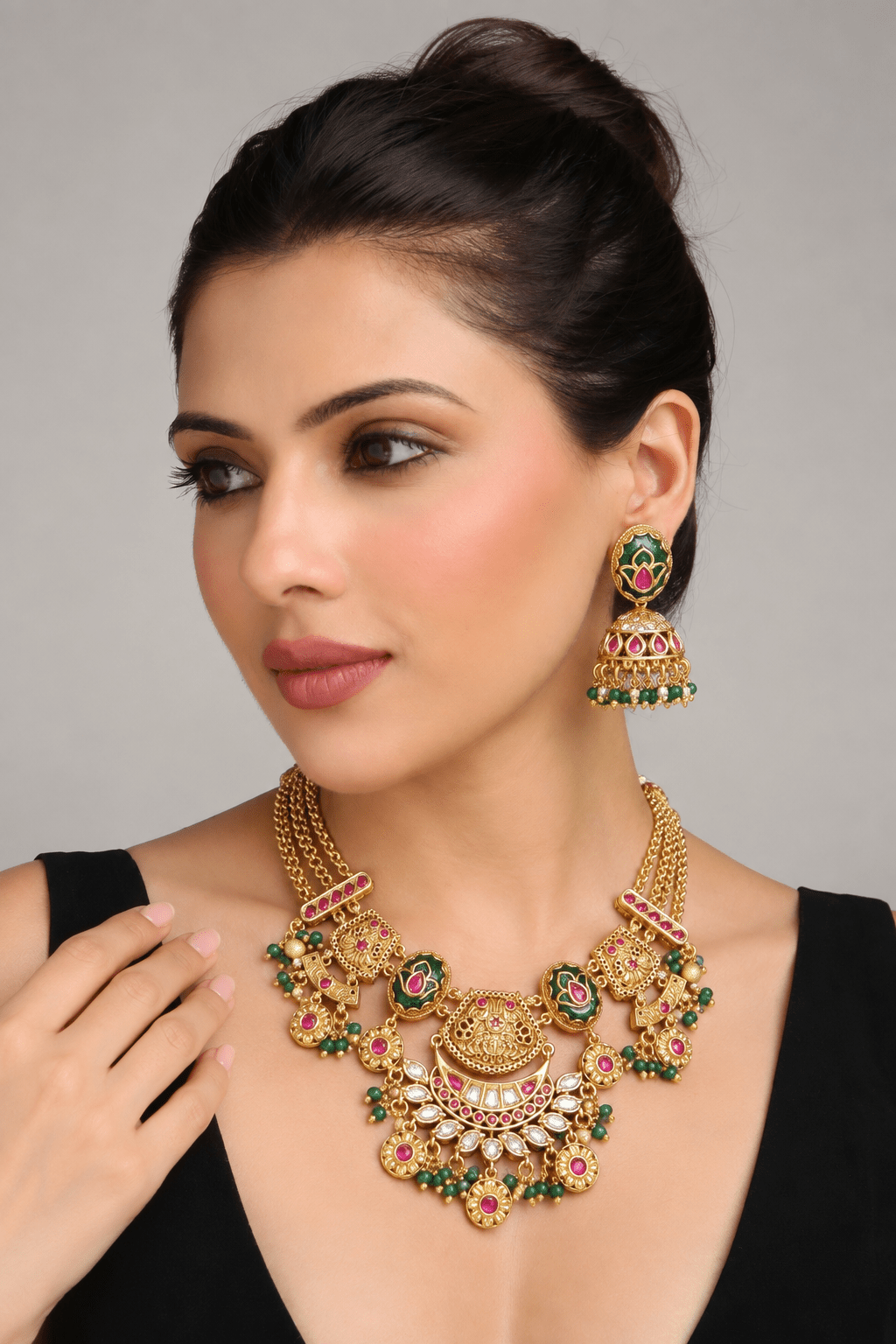 Heritage Necklace 08290 - Krishna's Sweta Jewellery