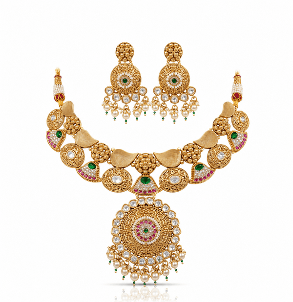Heritage Necklace 09634 - KRISHNA'S SWETA JEWELLERY