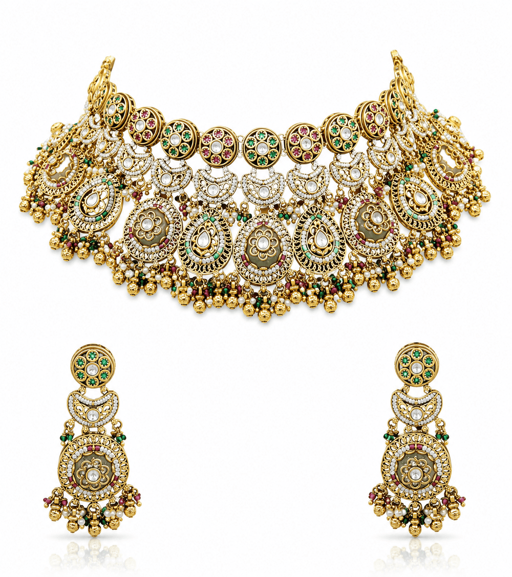 Heritage Necklace 11295 - KRISHNA'S SWETA JEWELLERY