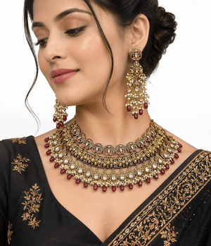 Heritage Necklace 11681 - KRISHNA'S SWETA JEWELLERY