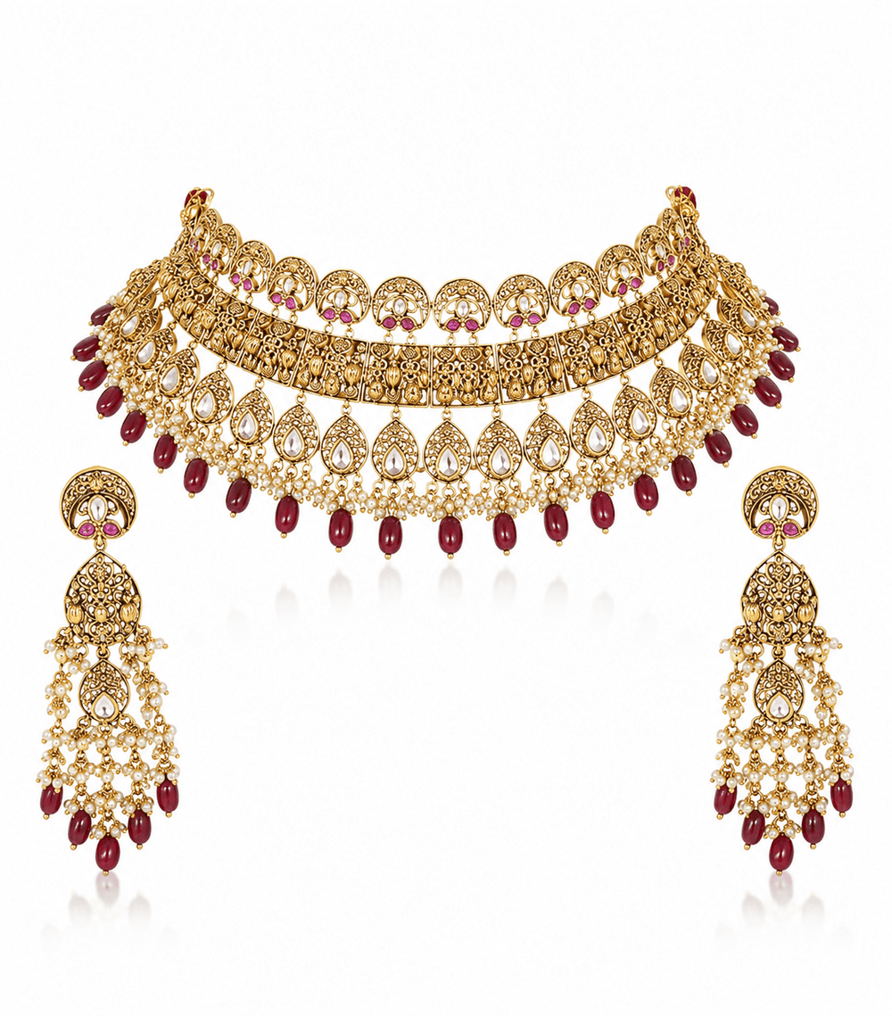 Heritage Necklace 11681 - KRISHNA'S SWETA JEWELLERY