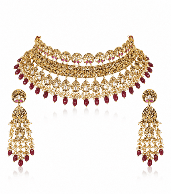 Heritage Necklace 11681 - KRISHNA'S SWETA JEWELLERY
