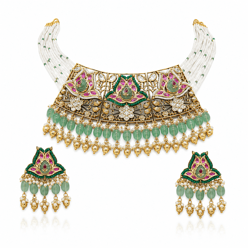 Heritage Necklace 11682 - KRISHNA'S SWETA JEWELLERY