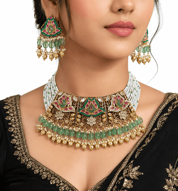 Heritage Necklace 11682 - KRISHNA'S SWETA JEWELLERY