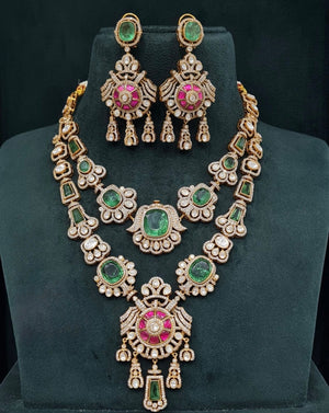 Jadau Kundan Necklace 08108 - KRISHNA'S SWETA JEWELLERY