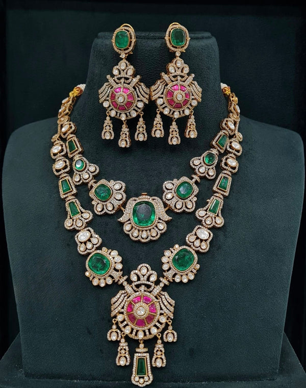 Jadau Kundan Necklace 08108 - KRISHNA'S SWETA JEWELLERY