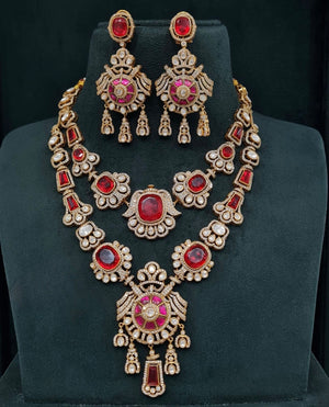 Jadau Kundan Necklace 08108 - KRISHNA'S SWETA JEWELLERY