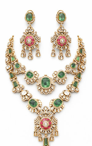 Jadau Kundan Necklace 08108 - KRISHNA'S SWETA JEWELLERY