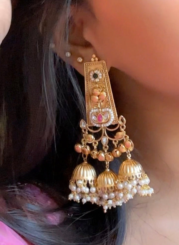 Kashmiri Earrings 05949 - KRISHNA'S SWETA JEWELLERY