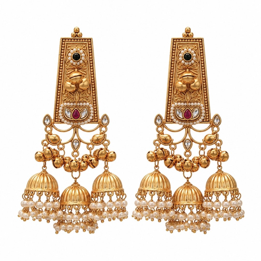 Kashmiri Earrings 05949 - Krishna's Sweta Jewellery