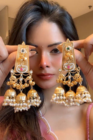 Kashmiri Earrings 05949 - KRISHNA'S SWETA JEWELLERY