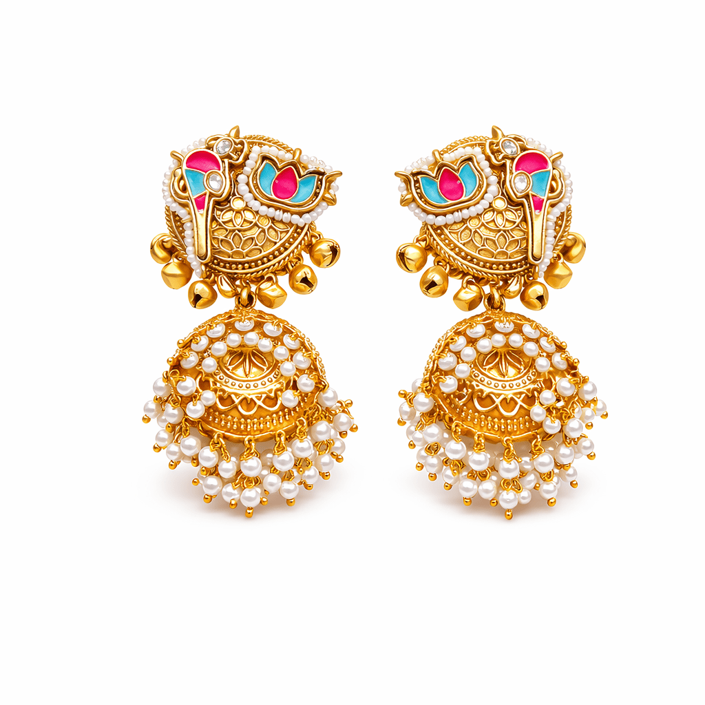 Kashmiri Earrings 06279 - KRISHNA'S SWETA JEWELLERY