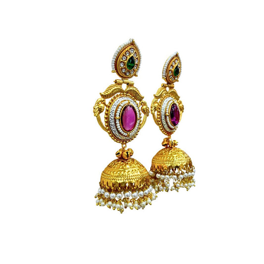 Kashmiri Earrings 06467 - KRISHNA'S SWETA JEWELLERY