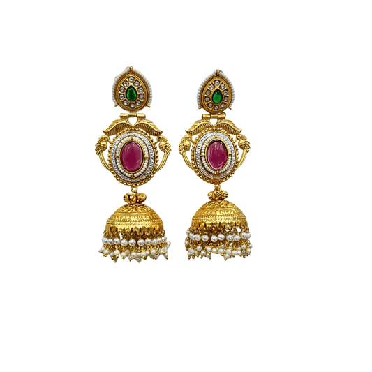 Kashmiri Earrings 06467 - KRISHNA'S SWETA JEWELLERY