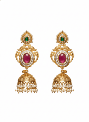 Kashmiri Earrings 06467 - KRISHNA'S SWETA JEWELLERY