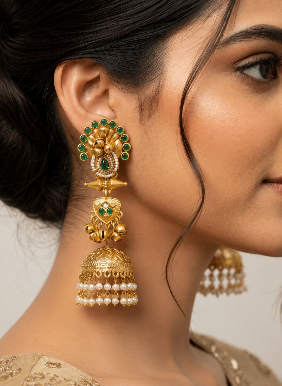 Kashmiri Earrings 06468 - Krishna's Sweta Jewellery