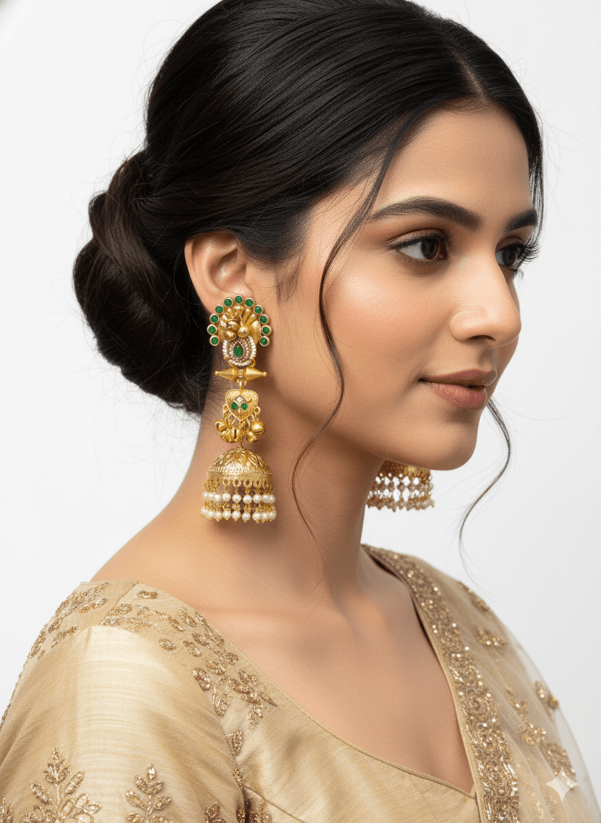 Kashmiri Earrings 06468 - KRISHNA'S SWETA JEWELLERY