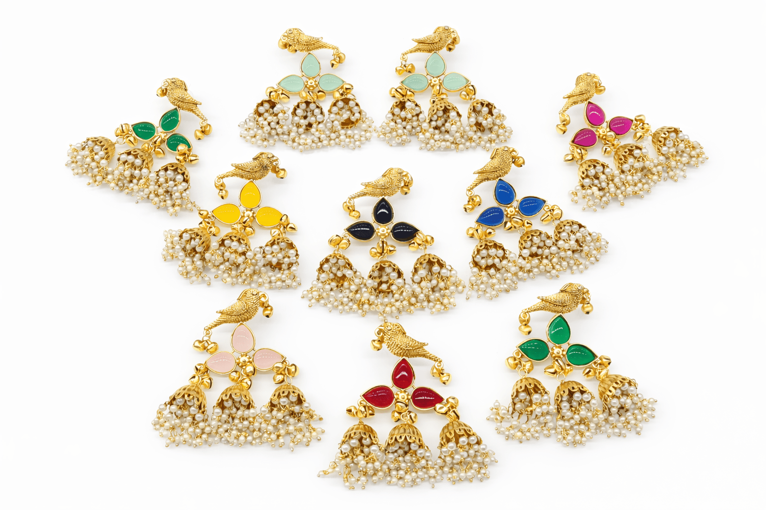 Kashmiri Earrings 06835 - KRISHNA'S SWETA JEWELLERY