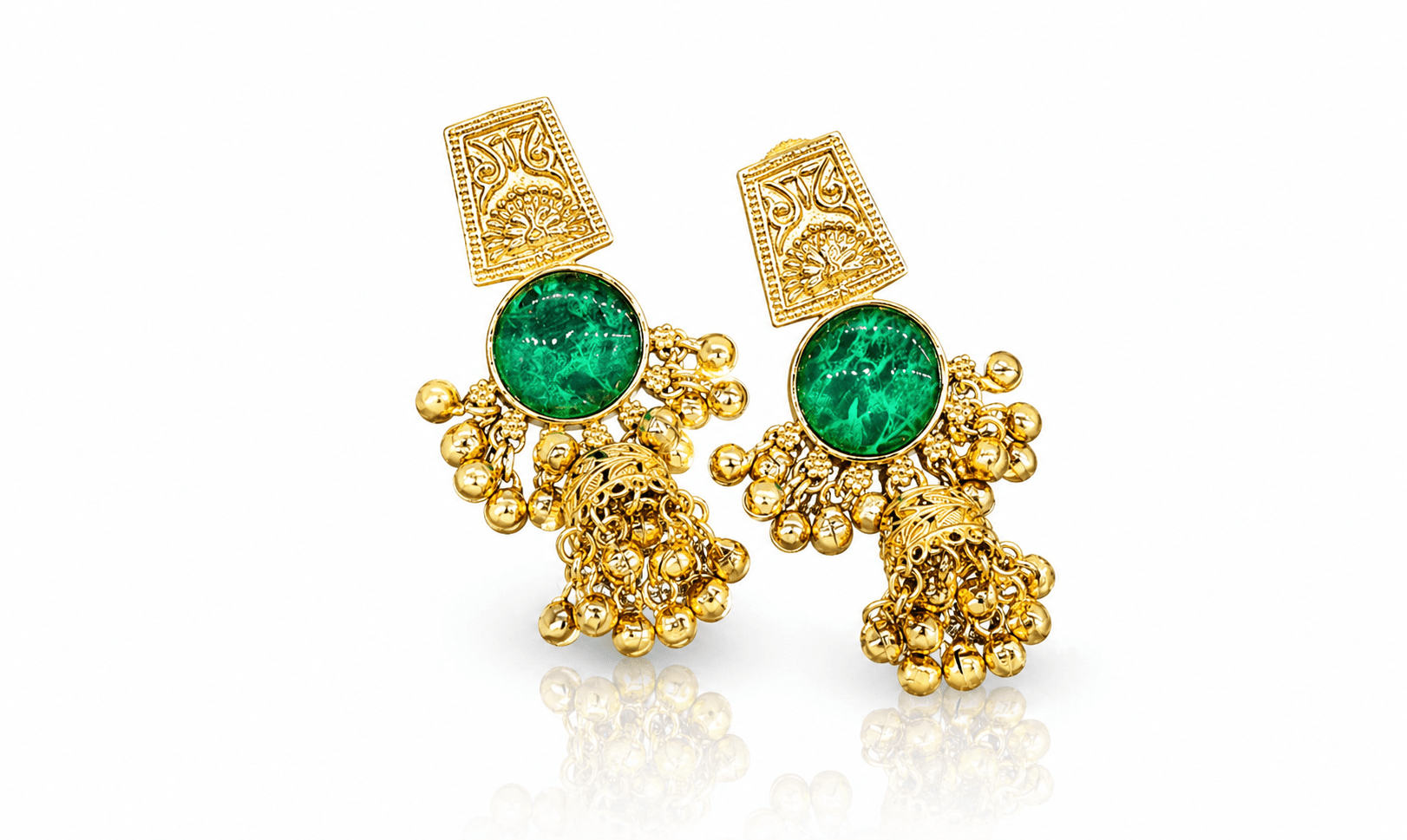 Kashmiri Earrings 08917 - KRISHNA'S SWETA JEWELLERY