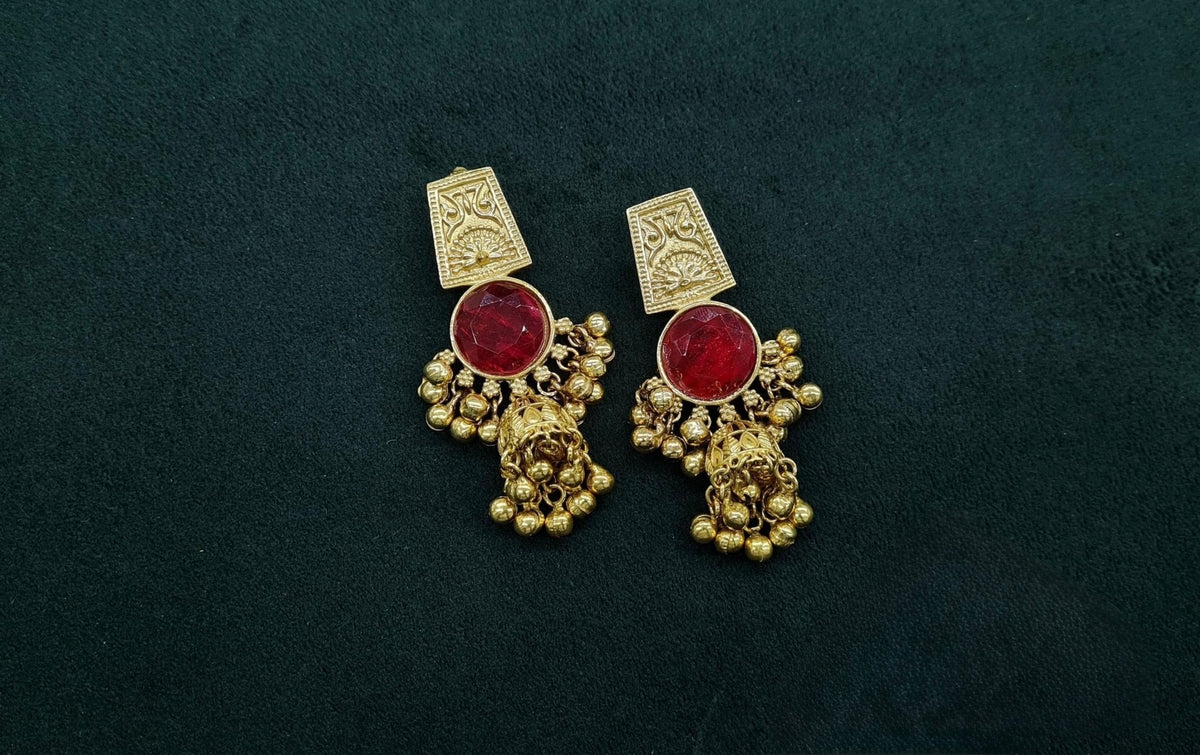 Kashmiri Earrings 08917 - KRISHNA'S SWETA JEWELLERY