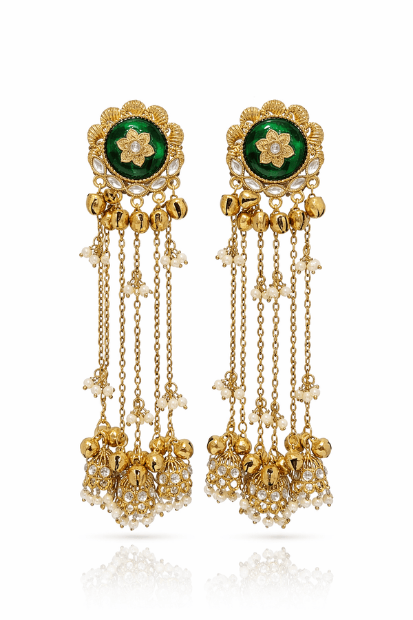 Kashmiri Earrings 09362 - KRISHNA'S SWETA JEWELLERY