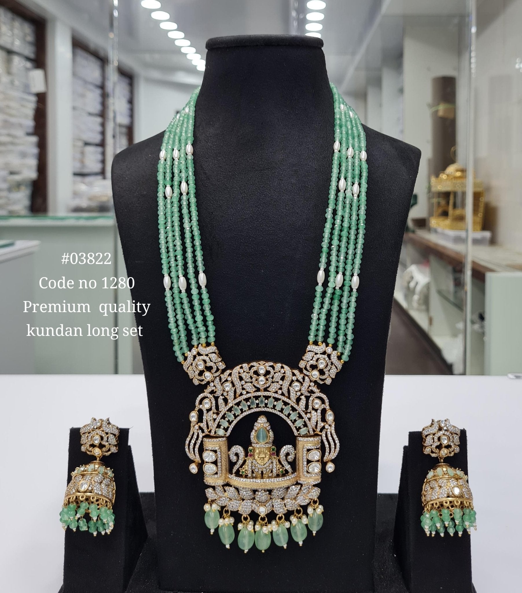 Kundan Balaji Pendant 03822 - KRISHNA'S SWETA JEWELLERY