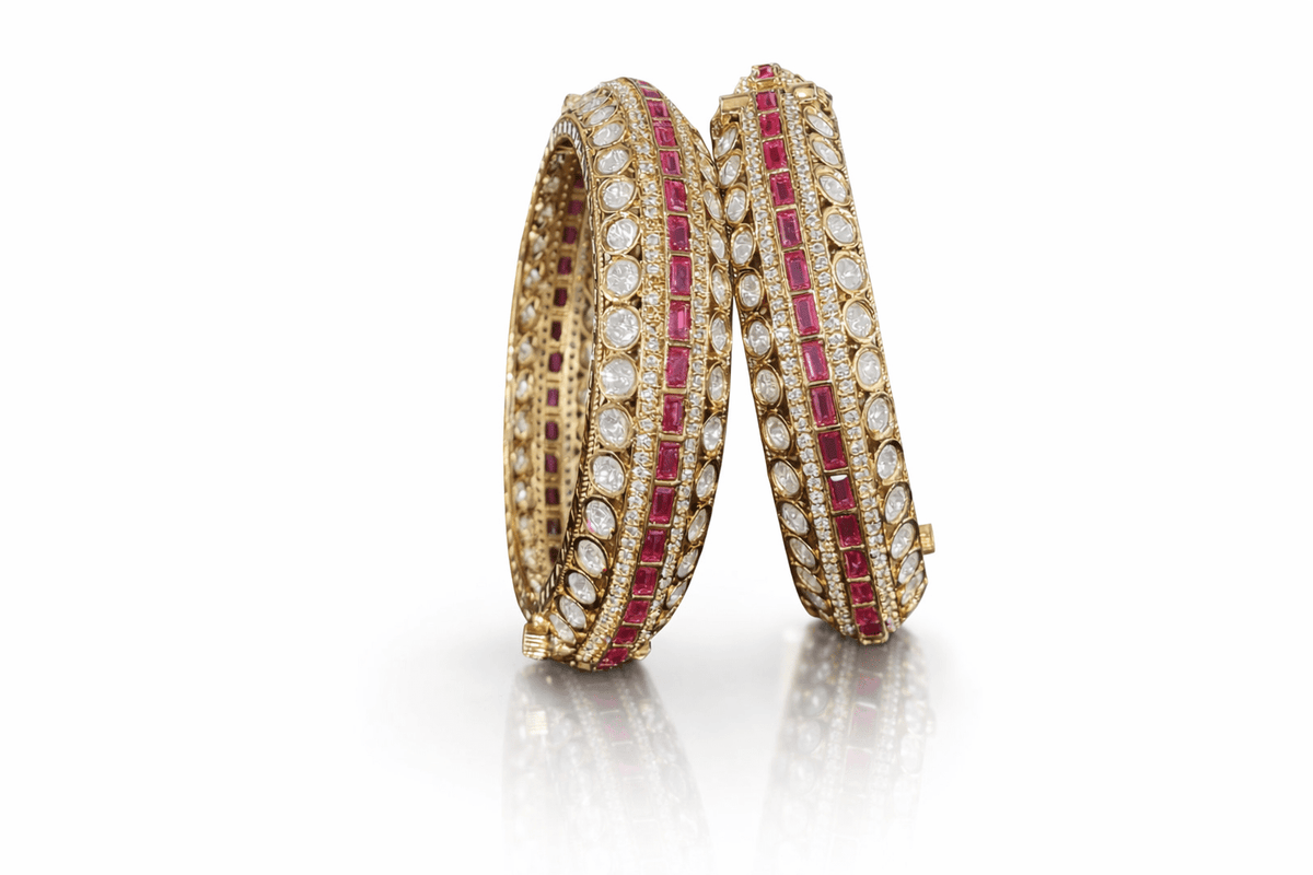 Kundan bangle 02531 - KRISHNA'S SWETA JEWELLERY
