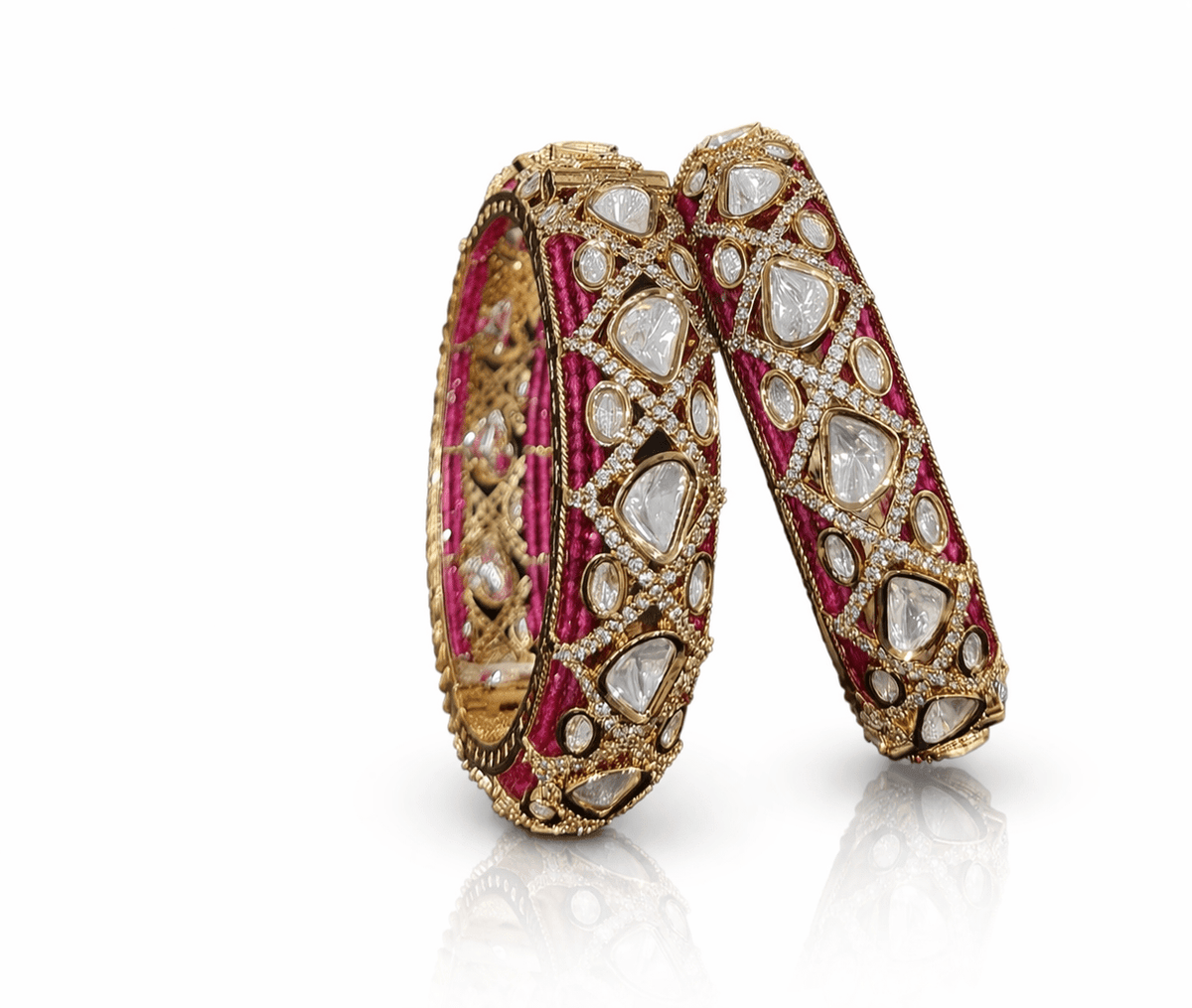 Kundan Bangle 04643 - KRISHNA'S SWETA JEWELLERY