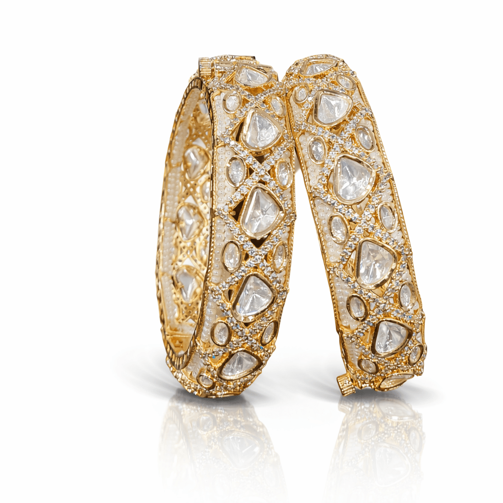 Kundan Bangle 04643 - KRISHNA'S SWETA JEWELLERY