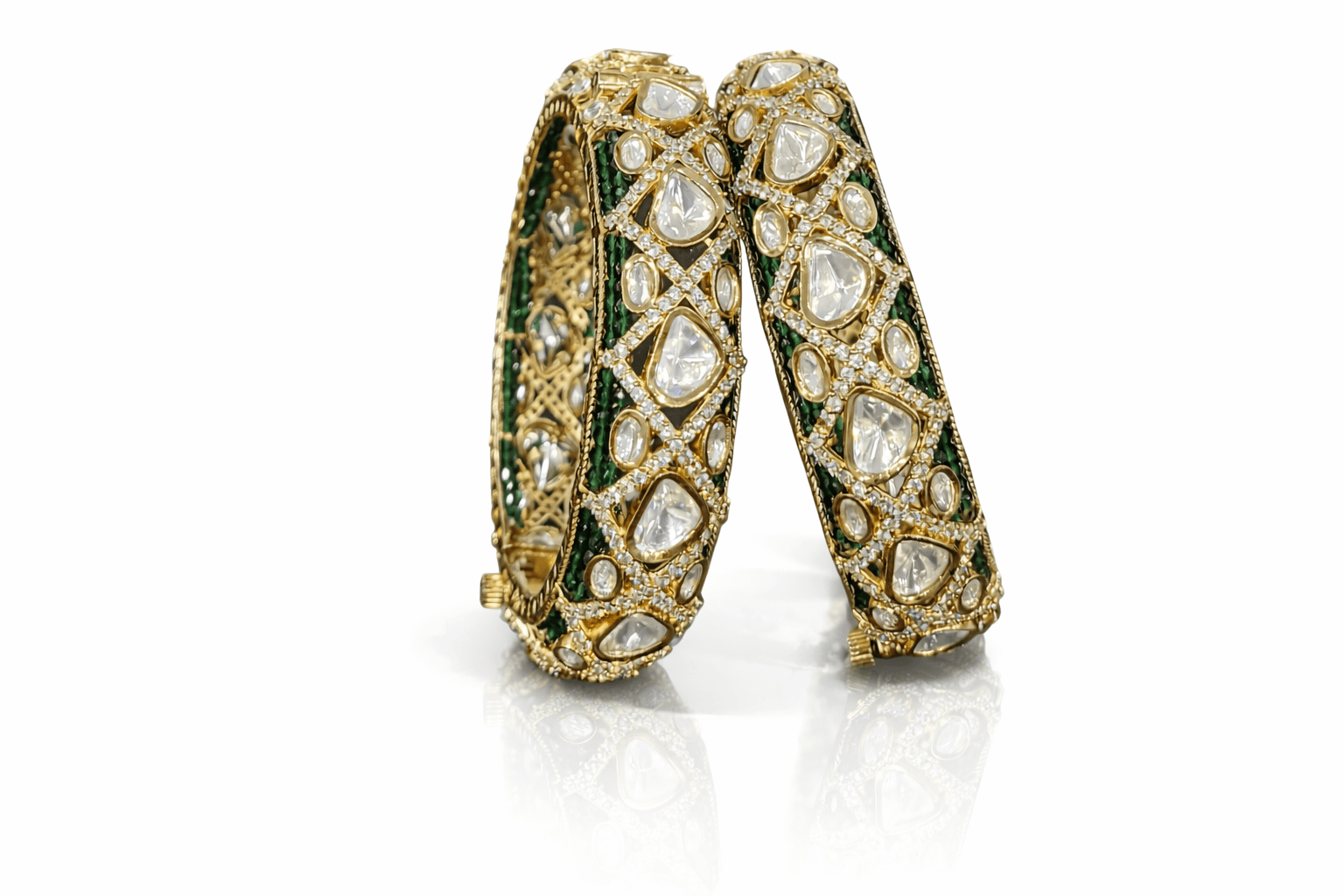 Kundan Bangle 04643 - KRISHNA'S SWETA JEWELLERY