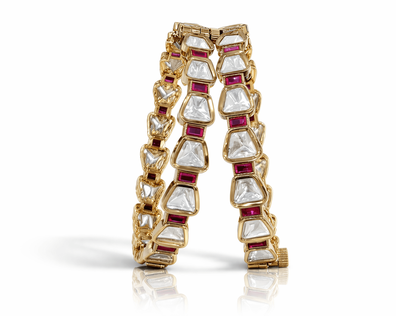 Kundan Bangle 05985 - KRISHNA'S SWETA JEWELLERY