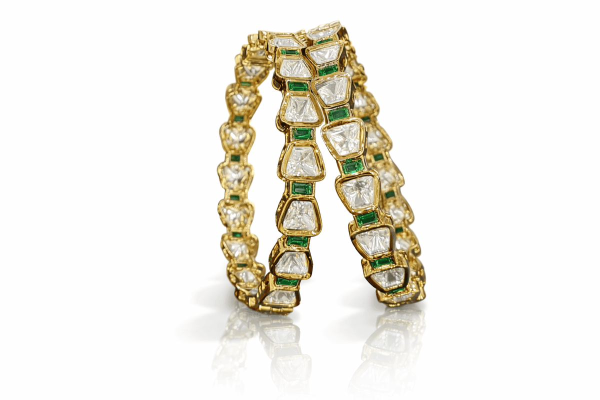 Kundan Bangle 05985 - KRISHNA'S SWETA JEWELLERY