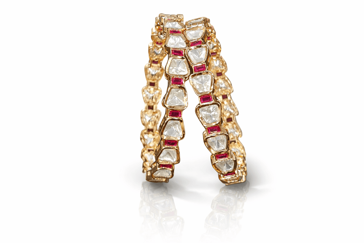 Kundan Bangle 05985 - KRISHNA'S SWETA JEWELLERY