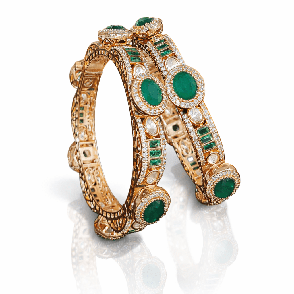 Kundan Bangle 08839 - KRISHNA'S SWETA JEWELLERY