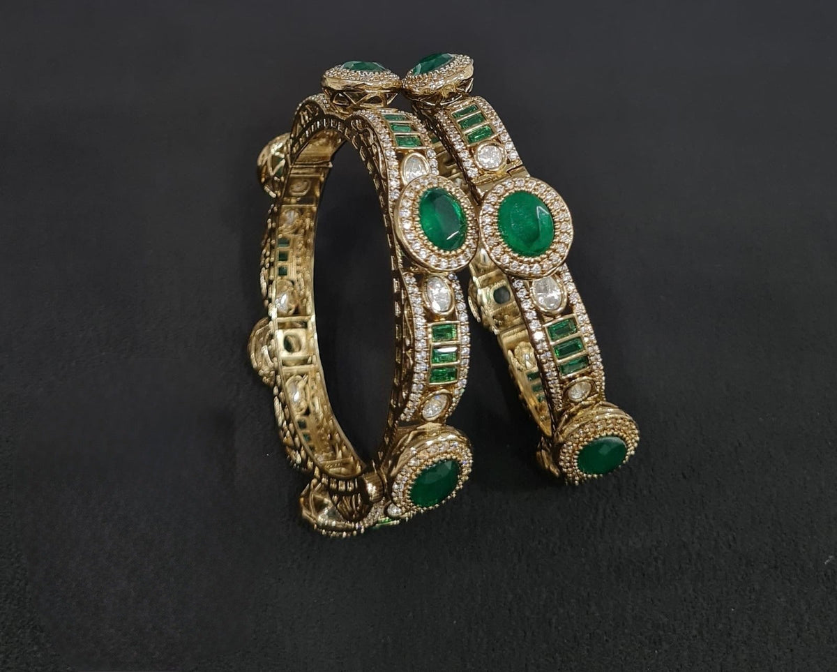 Kundan Bangle 08839 - KRISHNA'S SWETA JEWELLERY