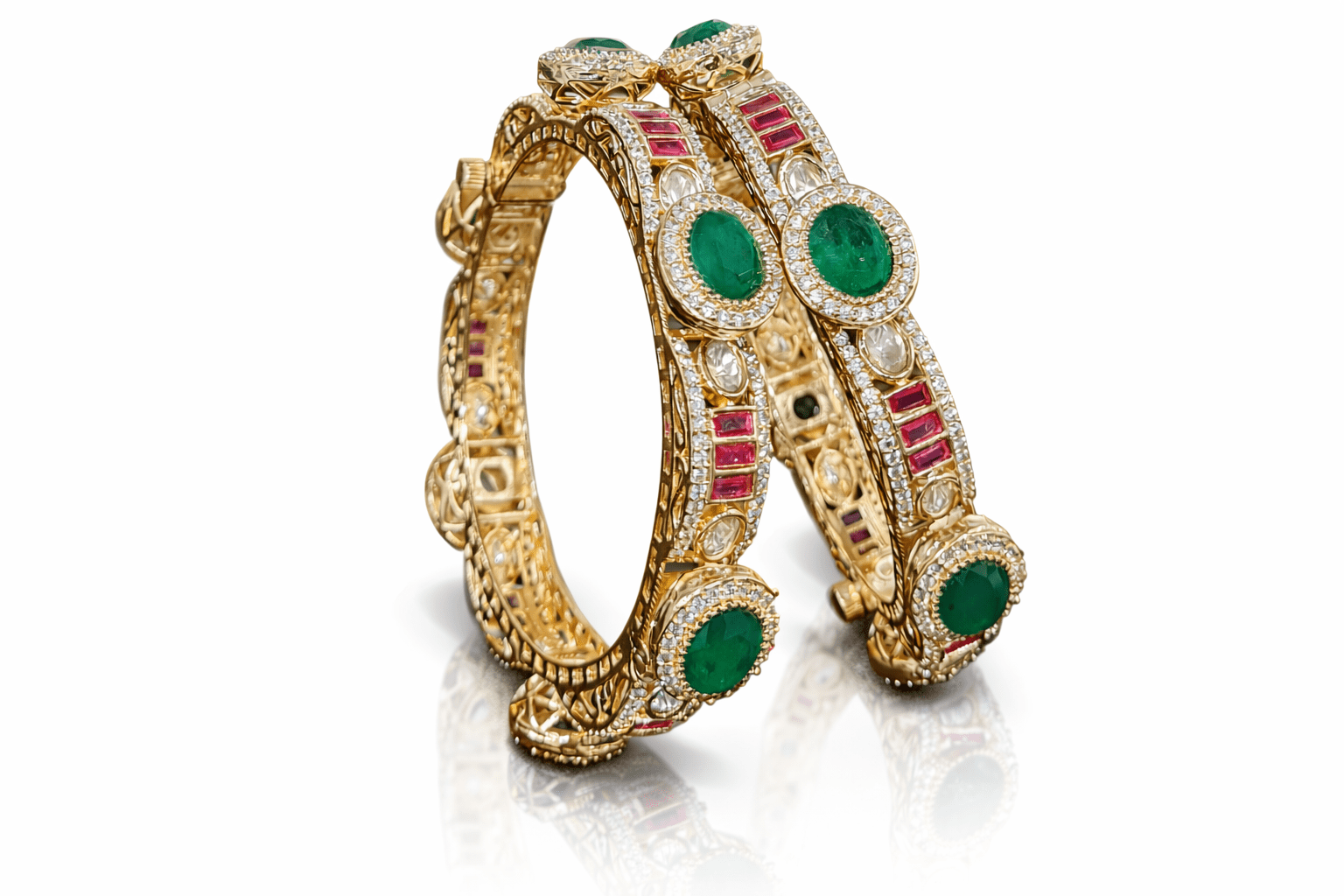 Kundan Bangle 08839 - KRISHNA'S SWETA JEWELLERY