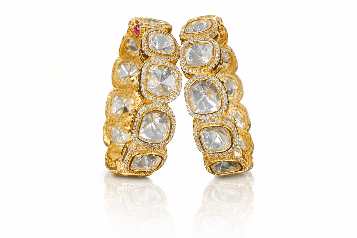 Kundan Bangles 00074 - KRISHNA'S SWETA JEWELLERY