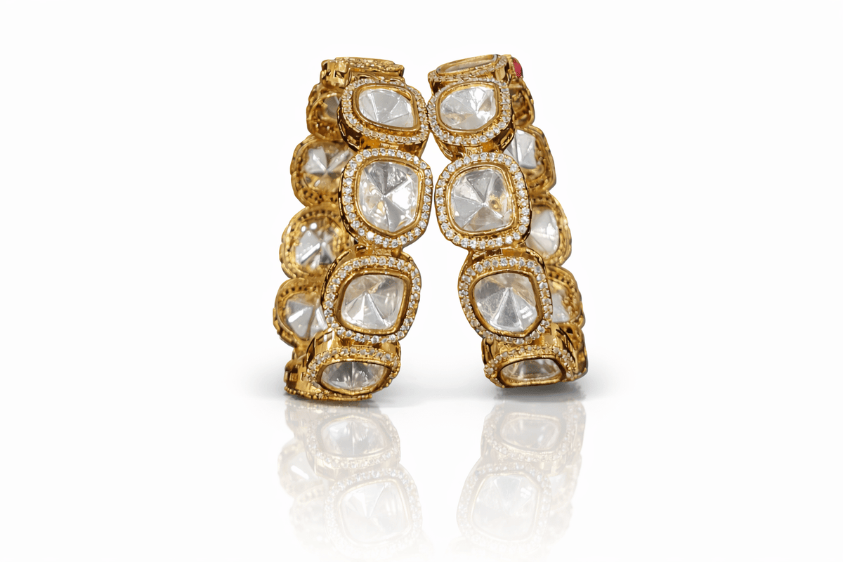 Kundan Bangles 00074 - KRISHNA'S SWETA JEWELLERY