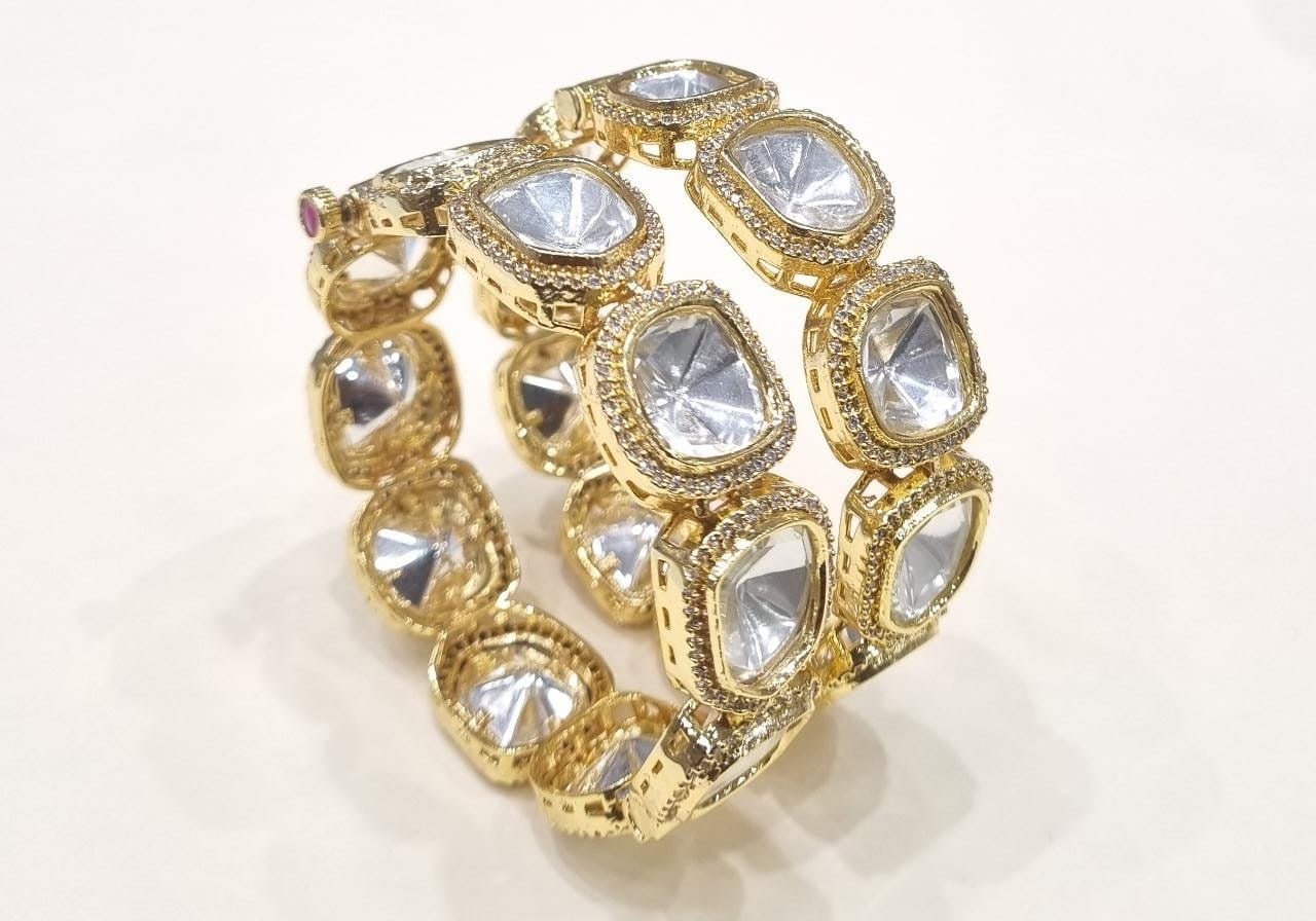 Kundan Bangles 00074 - KRISHNA'S SWETA JEWELLERY