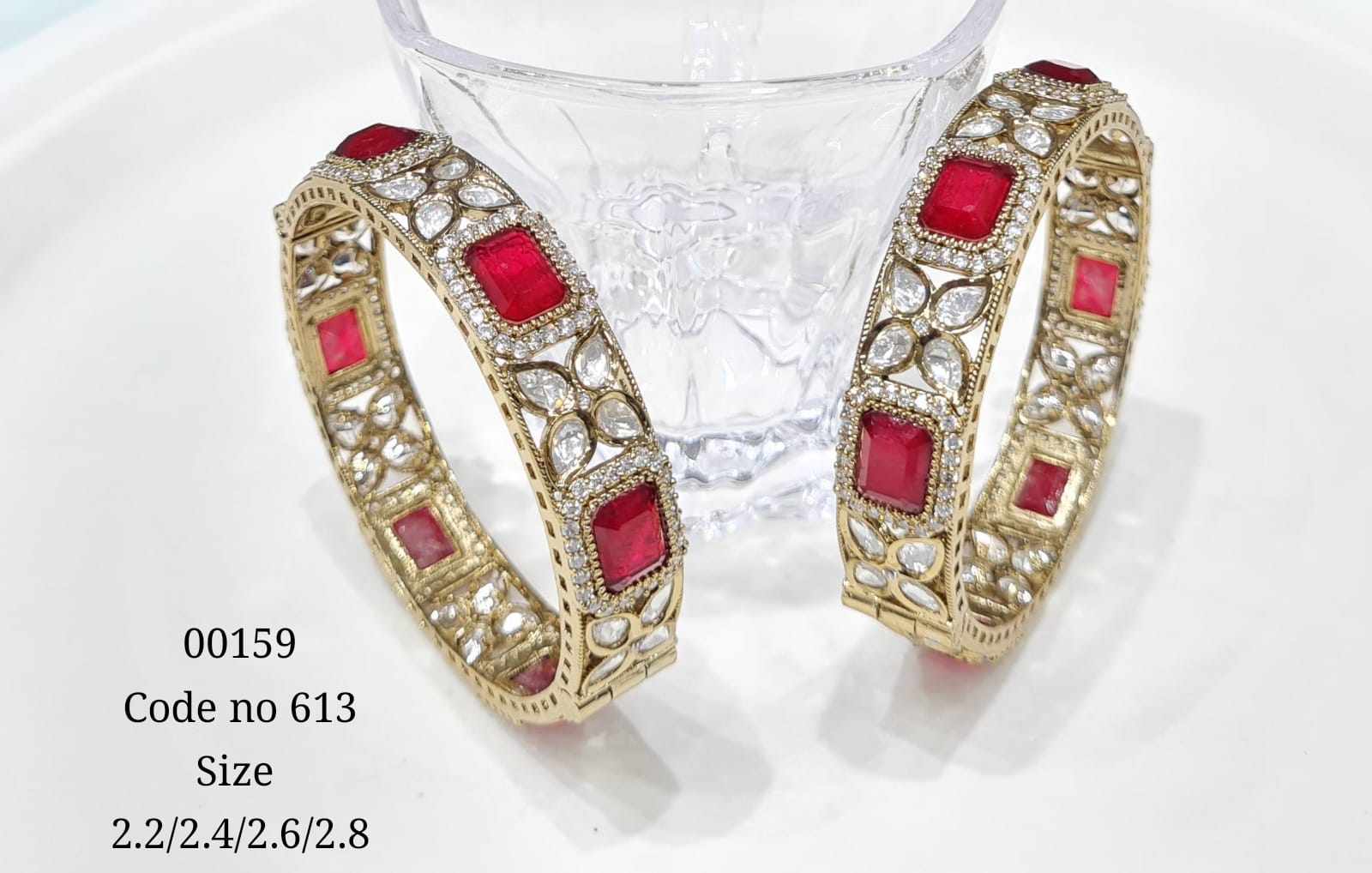 Kundan Bangles 00151 - KRISHNA'S SWETA JEWELLERY